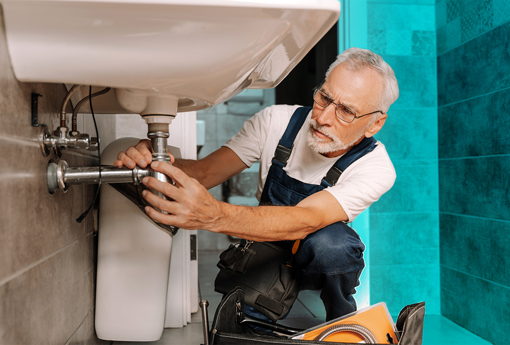 Man Fixing Sink