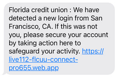 scam text sample